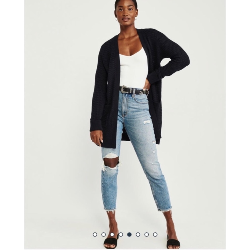 Abercrombie & Fitch Women’s Open Front Cardigan In Black Size XSmall. - Picture 2 of 13
